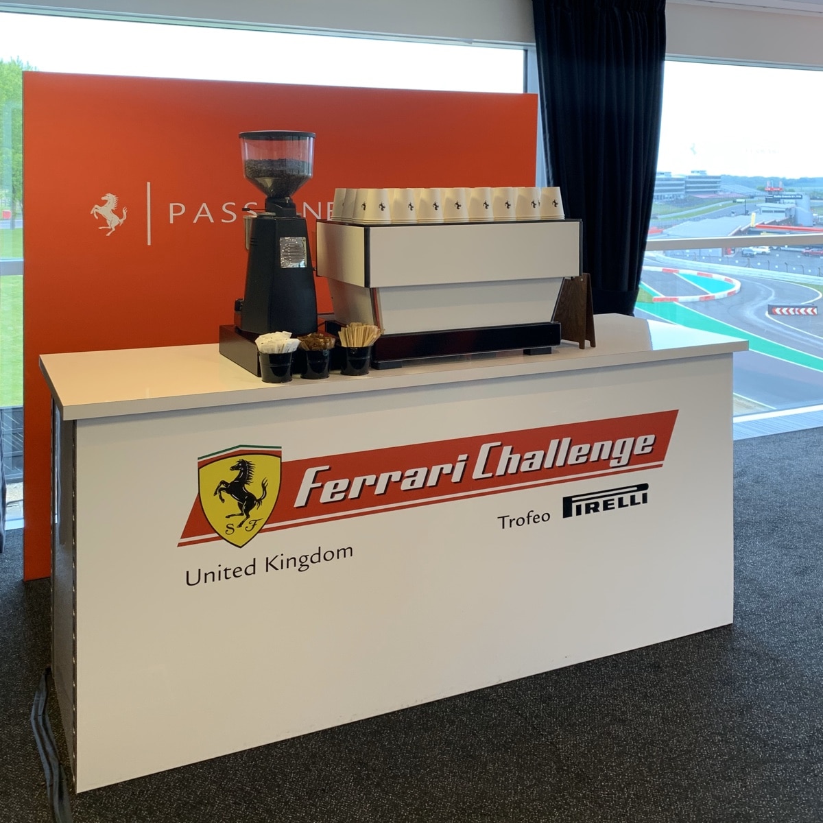Event coffee service with barista and cappuccino machine