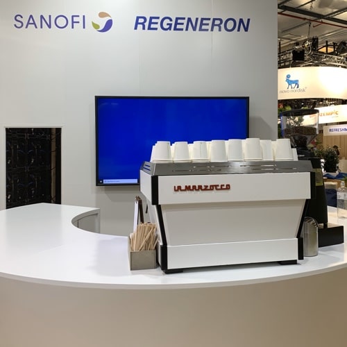 barista hire and speciality mobile coffee stand for a tradeshow