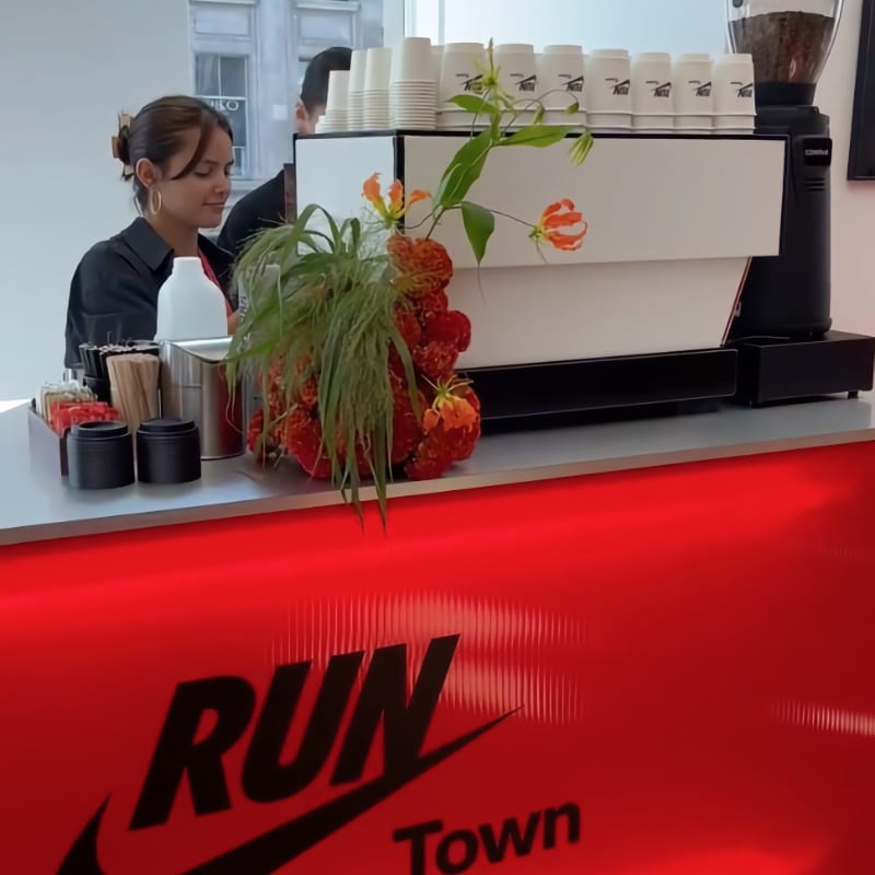 Mobile barista serving event coffee